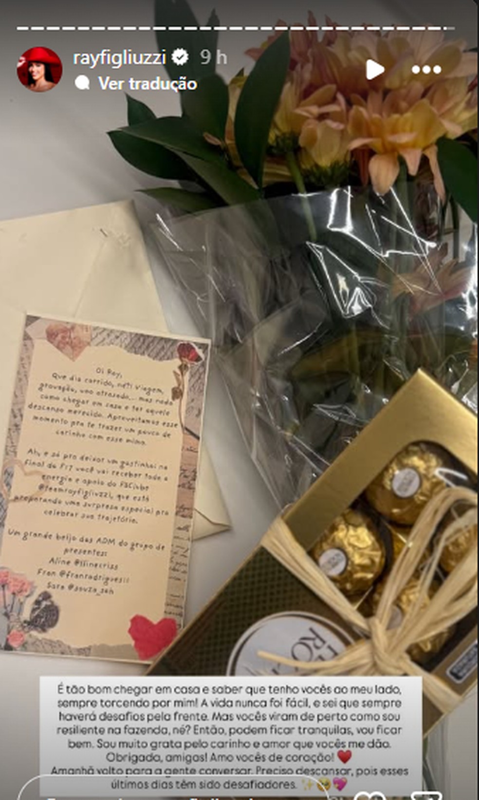 Post de Rayane Figliuzzi — Foto: Reprodução/Instagram