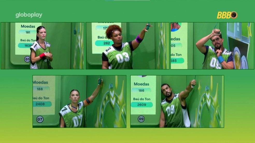 Brothers na prova do lder no BBB 25  Foto: Reproduo/Globoplay