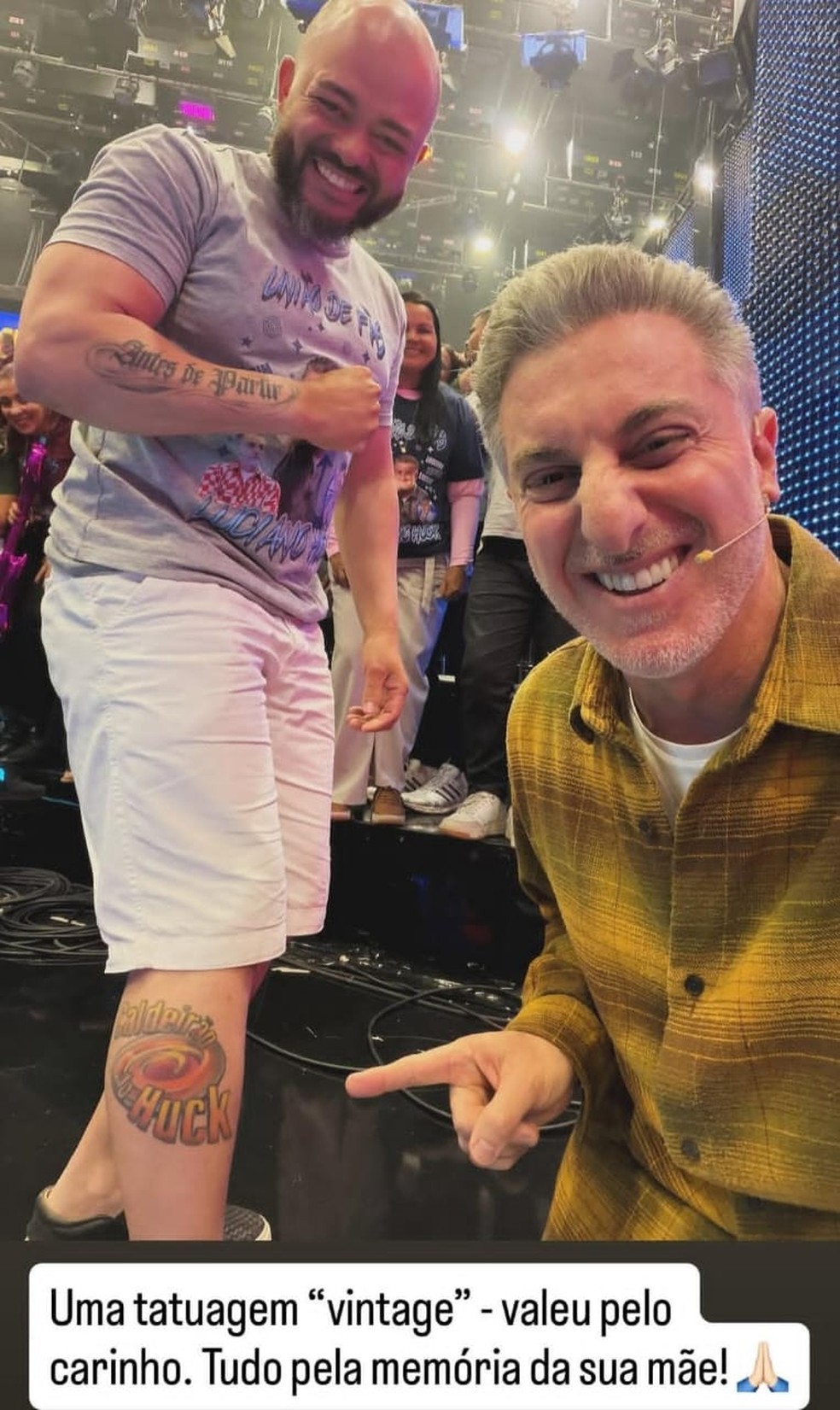Luciano Huck mostra tatuagens feitas em sua homenagem — Foto: Reprodução/Instagram