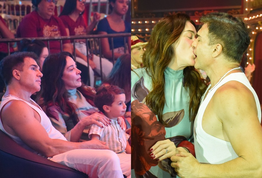 Claudia Raia e Jarbas Homem de Mello vão a circo em Recife