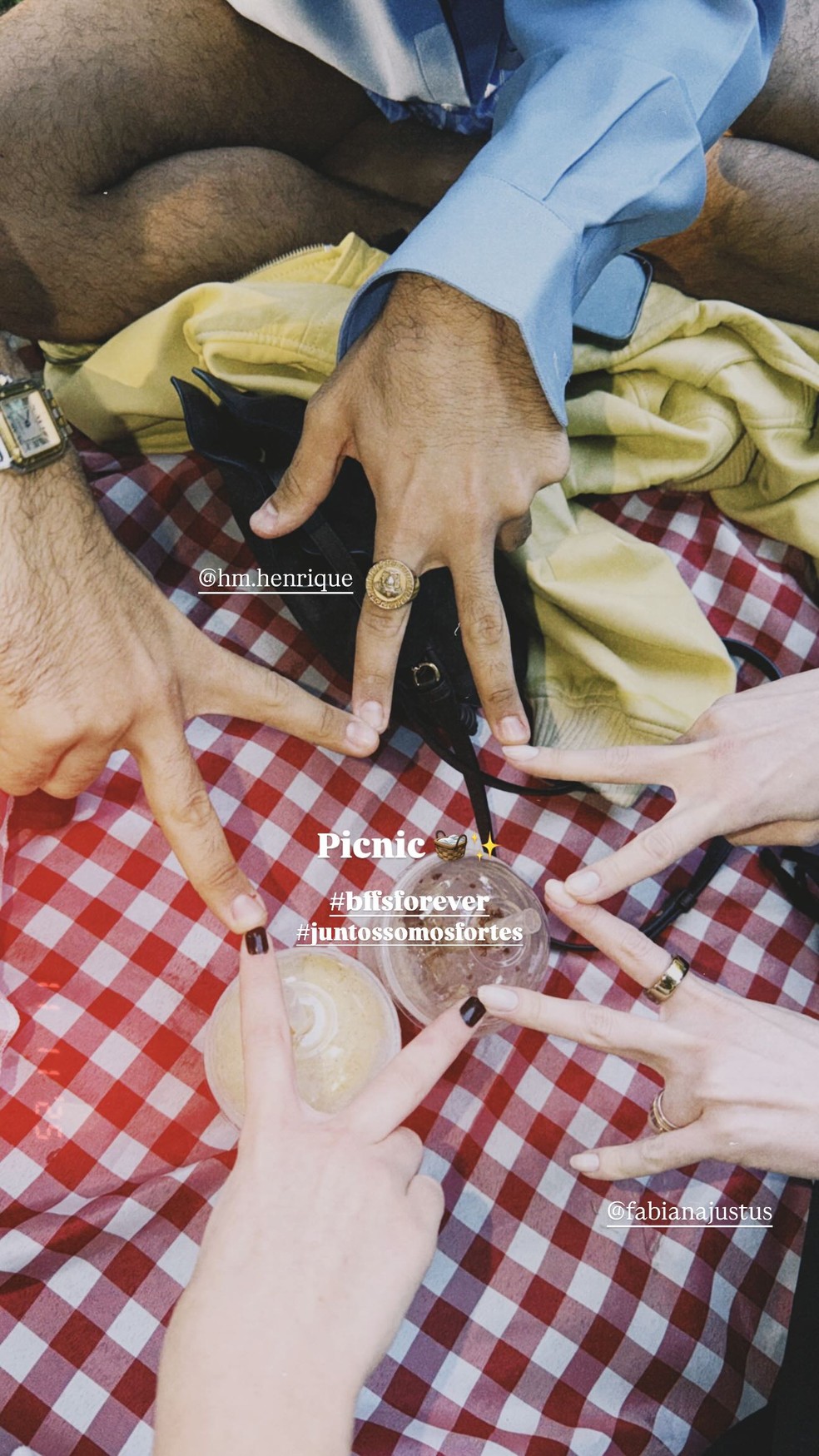 Rafaella Justus e Fabiana Justus fazem piquenique — Foto: Reprodução Instagram