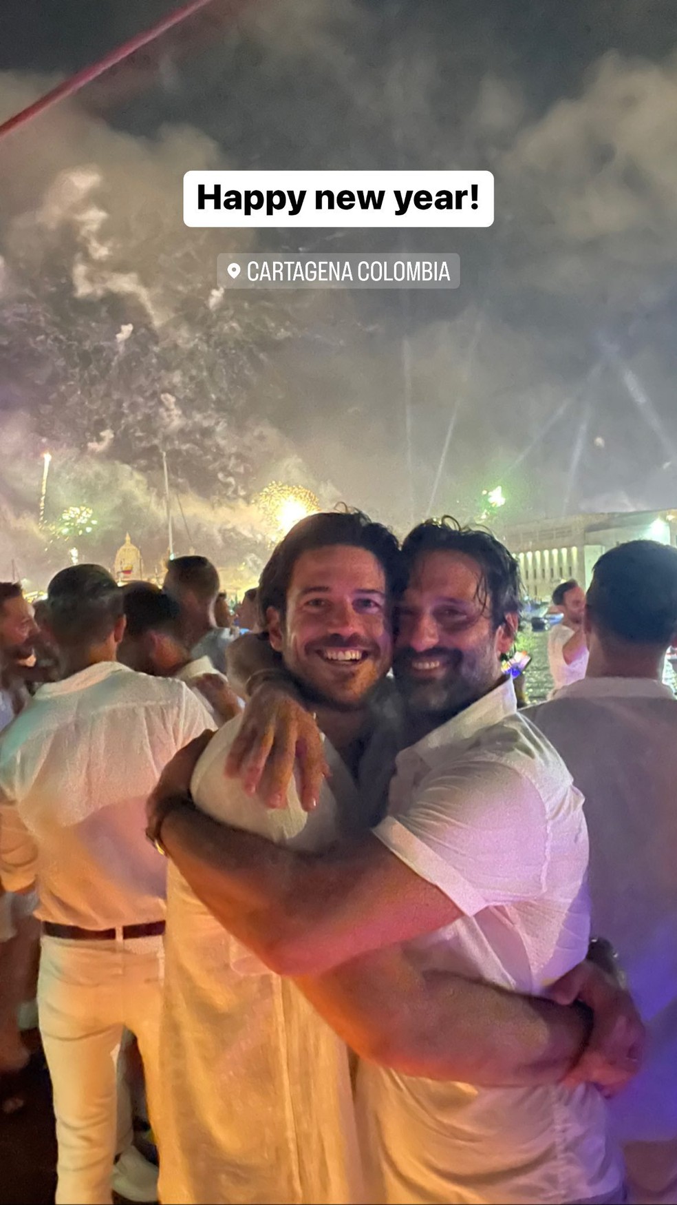 Marco Pigossi e o namorado, Marco Calvani — Foto: Reprodução/Instagram