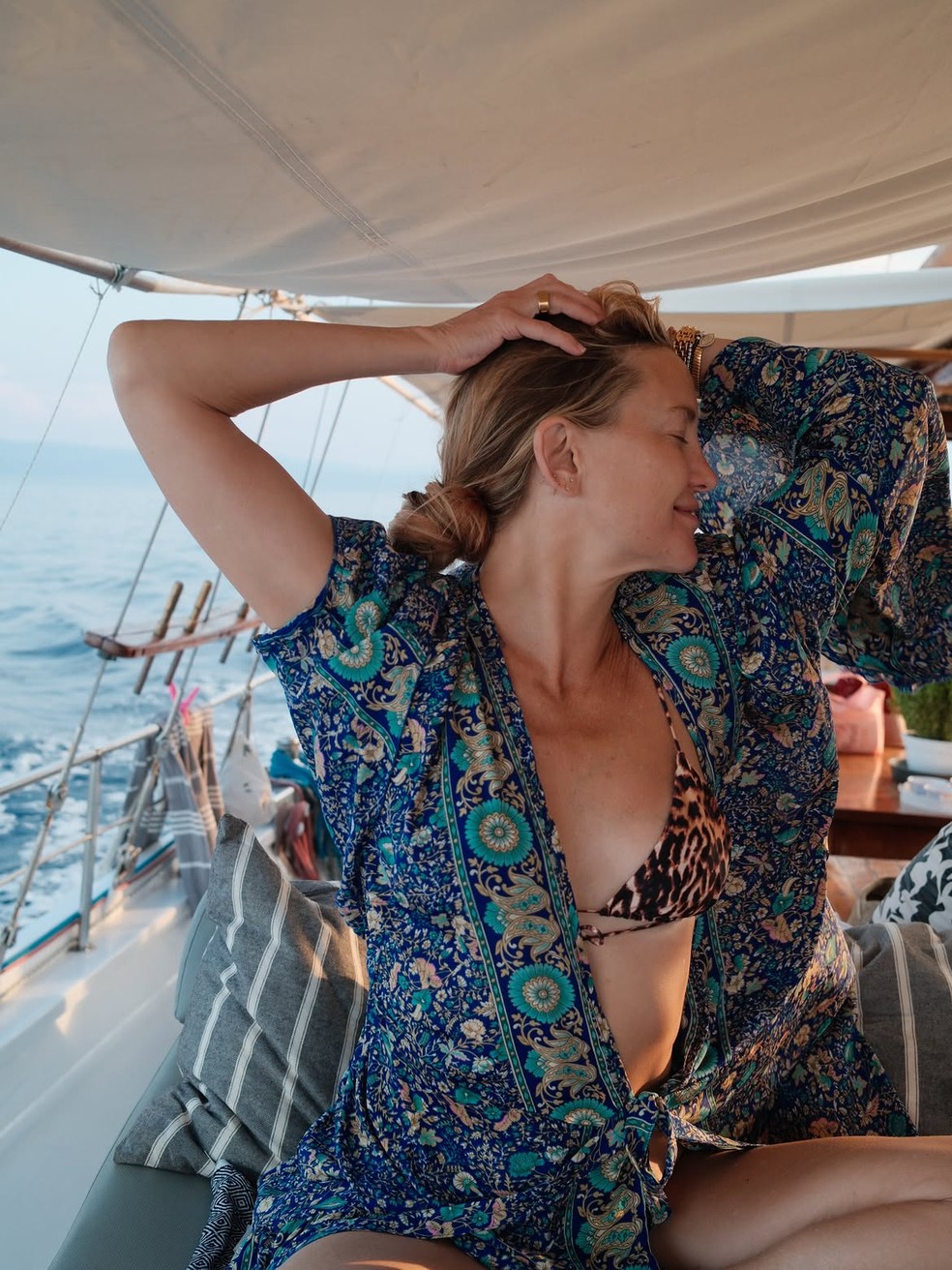 Kate Hudson curte férias na Grécia com a família — Foto: Reprodução/Instagram