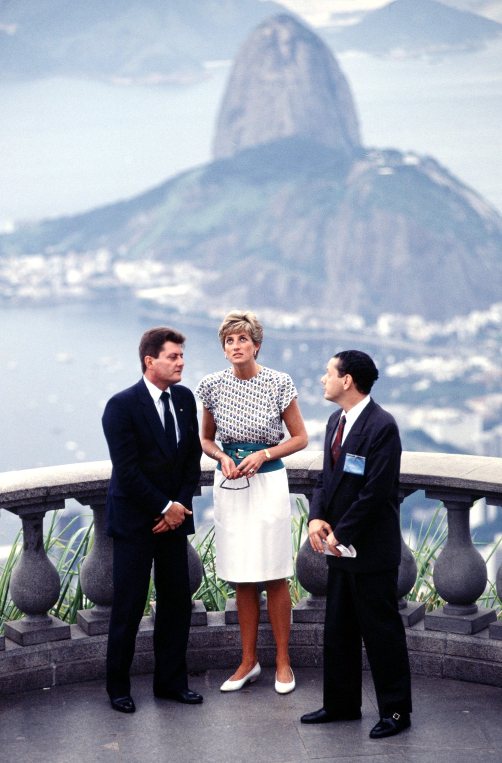 Princesa Diana no Cristo Redentor — Foto: Grosby Group