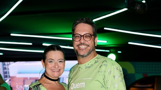 Lúcio Mauro Filho e esposa marcam presença no Camarote Quem O Globo: "Ano simbólico"