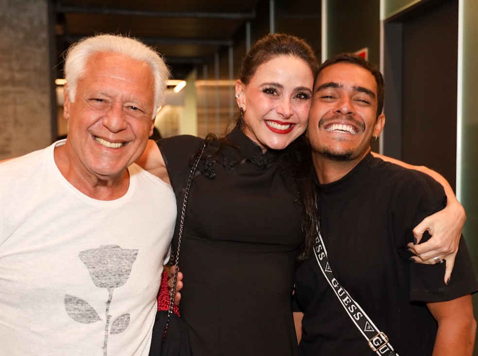 Antonio Fagundes, Alexandra Martins e Igor Fernandez — Foto: Lucas Ramos / Brazil News