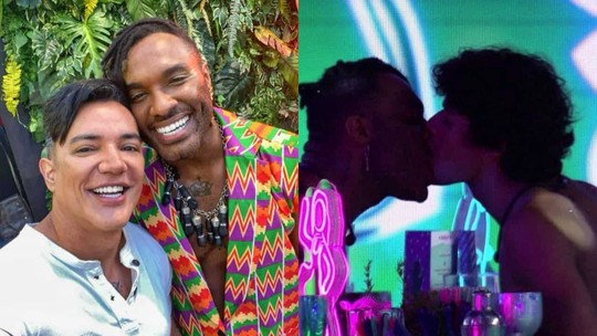 Marido fala sobre beijo de Nicácio em Gabriel Santana em festa de BBB 23 e relação aberta: "Toparia um trisal"