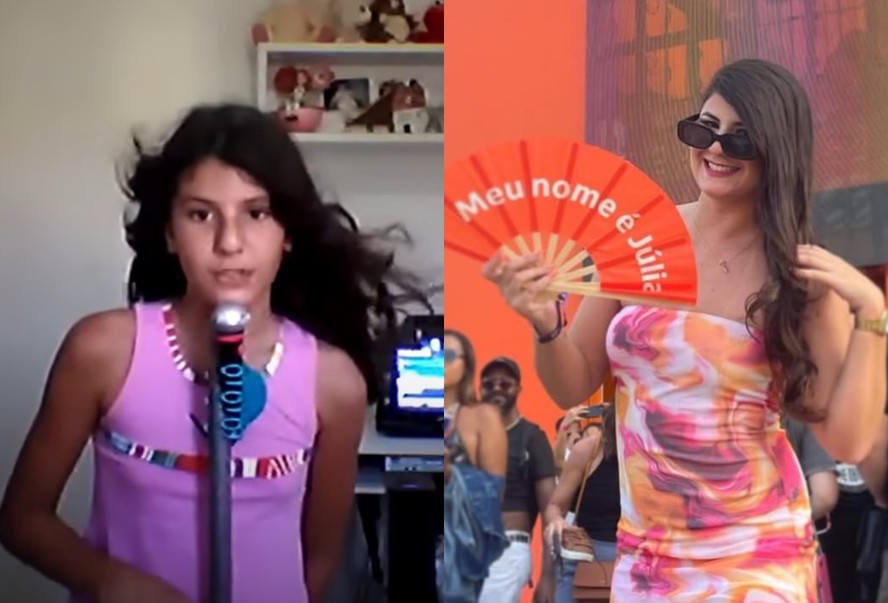 Julia Ruffato, do 'Meu nome &eacute; Julia', em 2014 e atualmente
