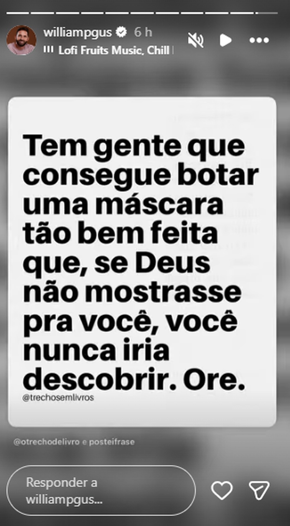 Post de William Gusmão — Foto: Reprodução/Instagram