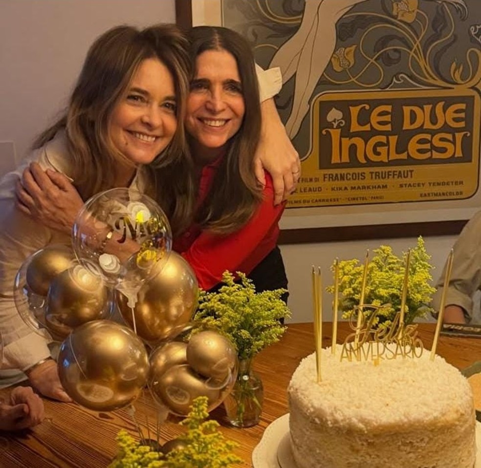 Cláudia Abreu na festa de 60 anos da atriz Malu Mader — Foto: Reprodução/Instagram