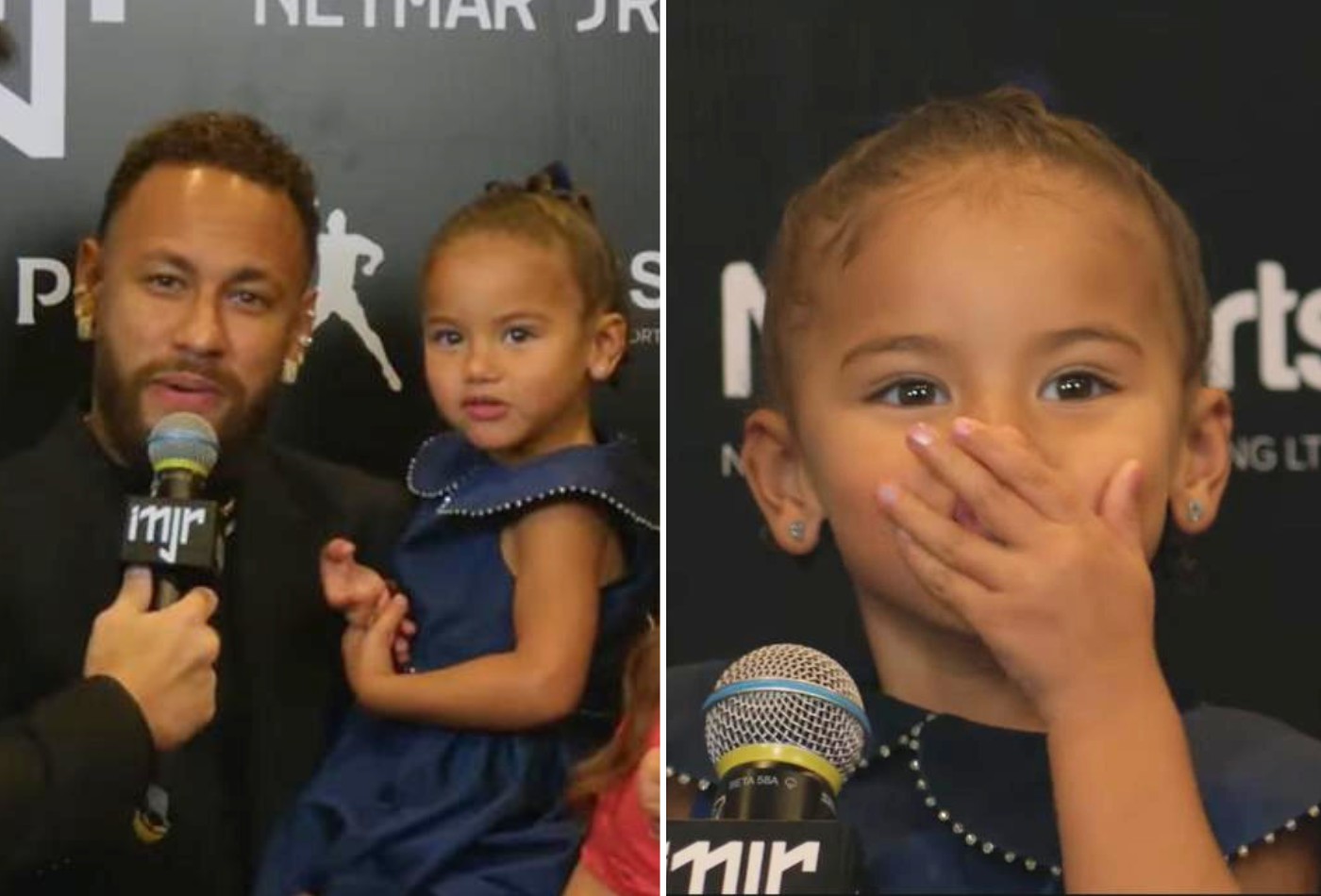 Filha de Neymar, Mavie rouba a cena durante entrevista em leilão beneficente; vídeo - QTU Questões do Universo