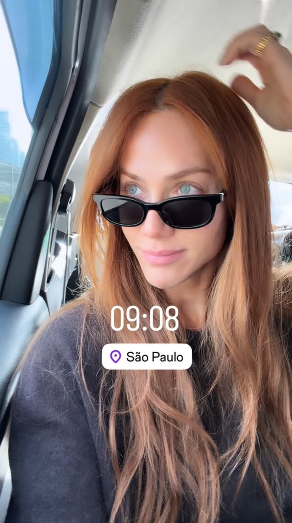 Giovanna Ewbank passa perrengue com táxi em SP — Foto: Reprodução/Instagram