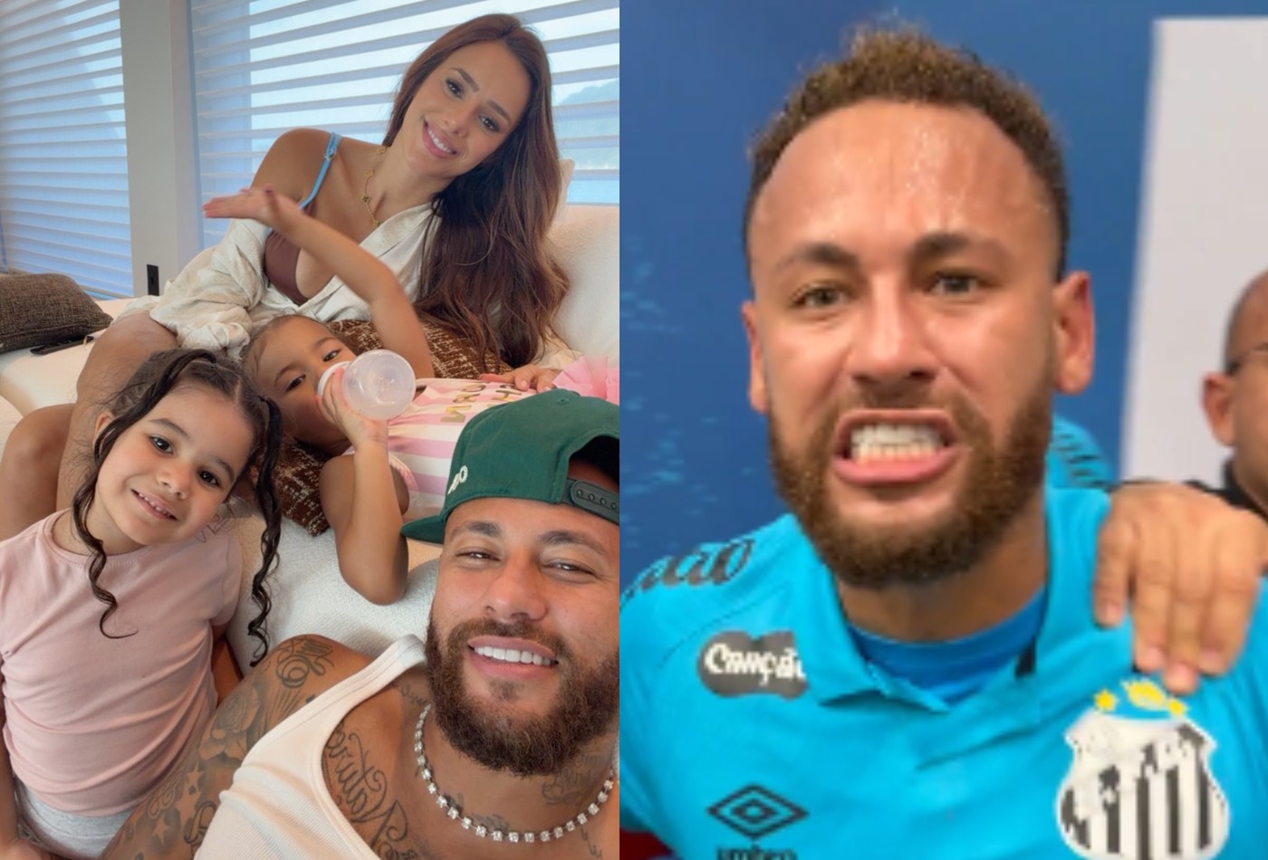 Neymar curte momento familiar após polêmica em partida contra Remo e debocha: 