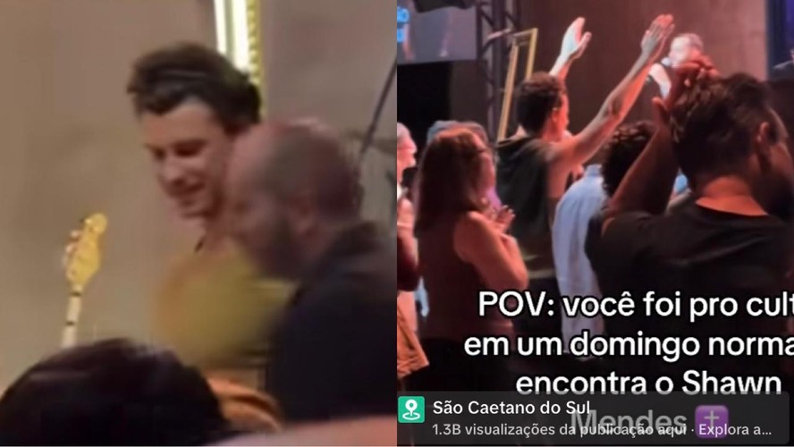 Shawn Mendes vai a igreja em SP com Bruna Marquezine, Sasha e João Lucas