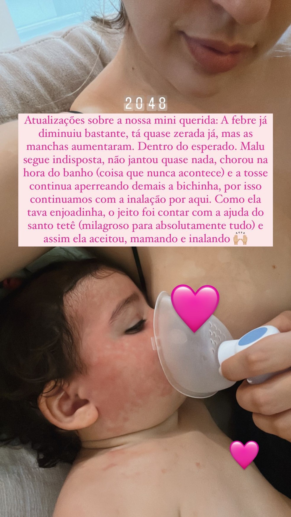 Vivian Amorim fala da doença da filha — Foto: Reprodução / Instagram
