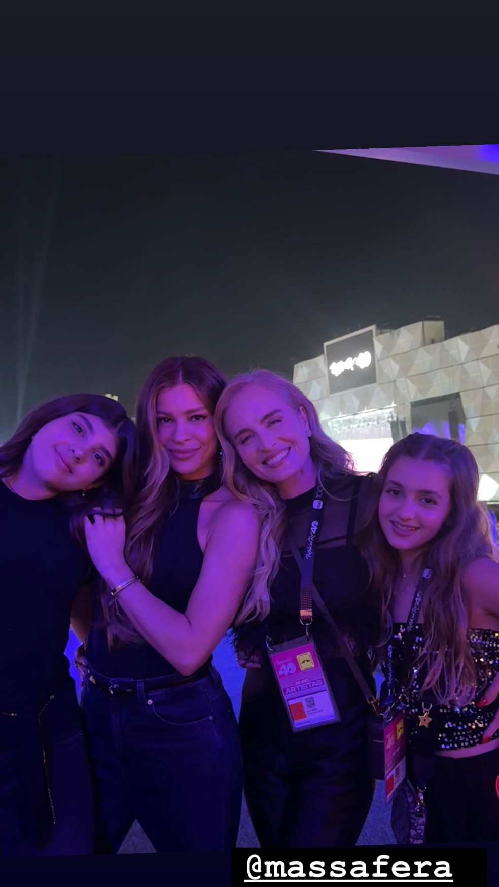 Sofia, Grazi Massafera, Angélica e Eva Huck — Foto: Reprodução/Instagram