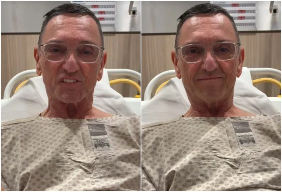 Paulo Miklos gravou vídeo no hospital — Foto: Reprodução/Instagram