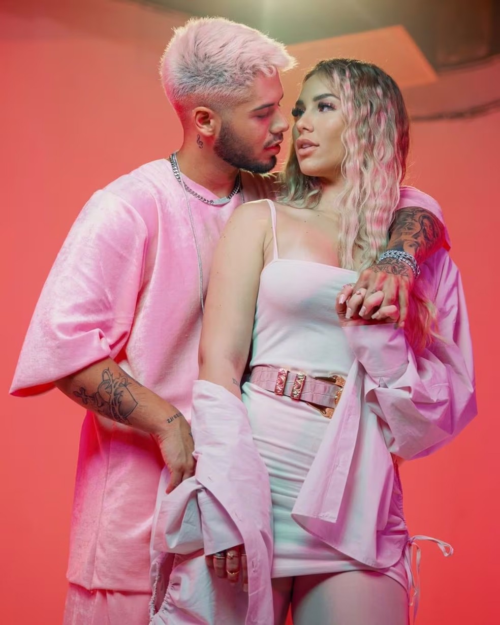 Virginia Fonseca e Zé Felipe no clipe de 'Só Tem Eu', em 2020, no início do namoro — Foto: Divulgação