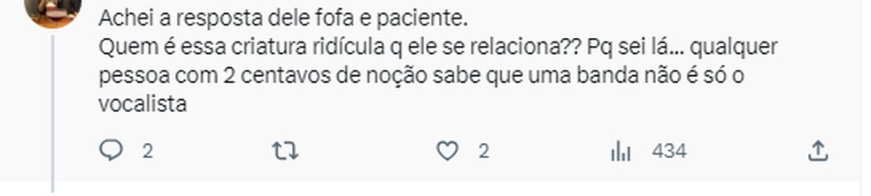 Isabeli Fontana é criticada nas redes sociais após comentário sobre NX Zero — Foto: Reprodução/Twitter 