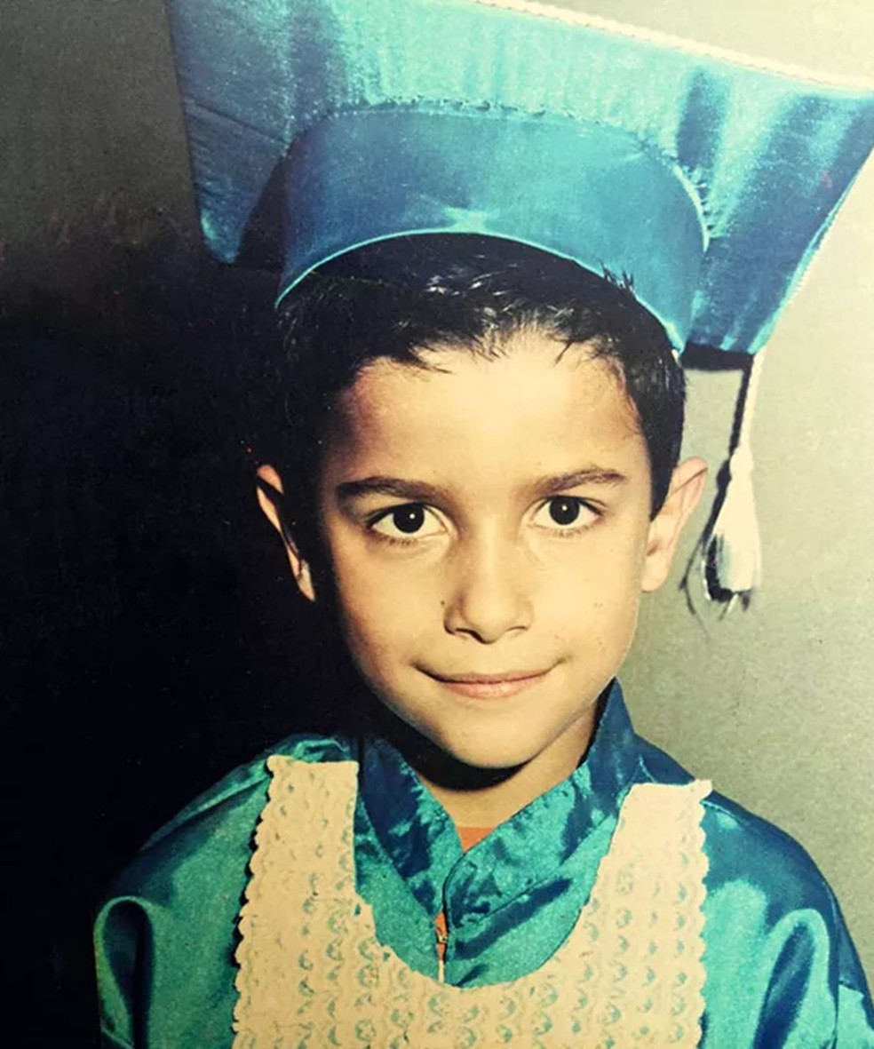 Fábio Scalon em foto de infância — Foto: Arquivo pessoal