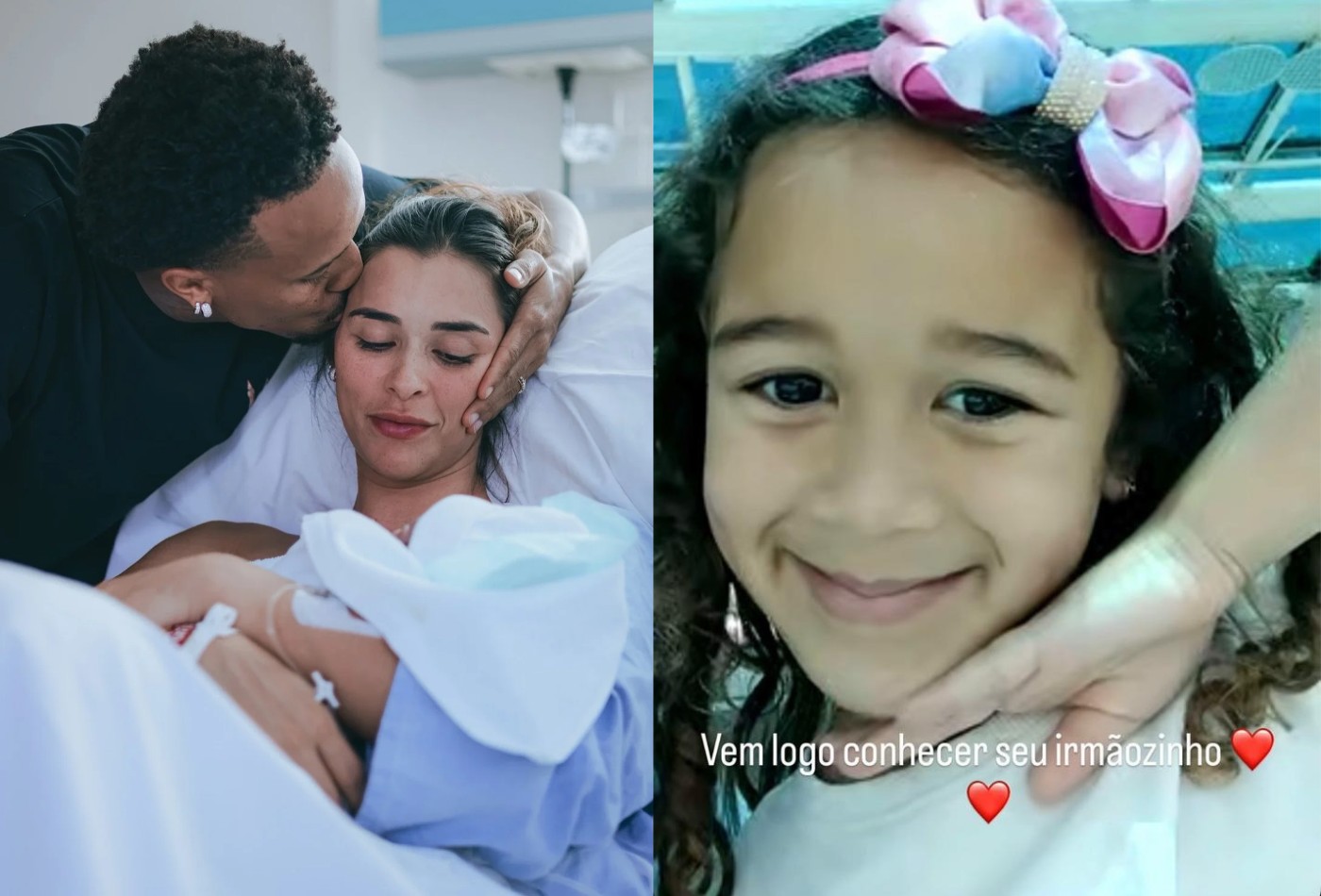 Eder Militão mostra chamada de vídeo com a filha Cecilia após nascimento do irmão: 'Vem logo conhecer'
