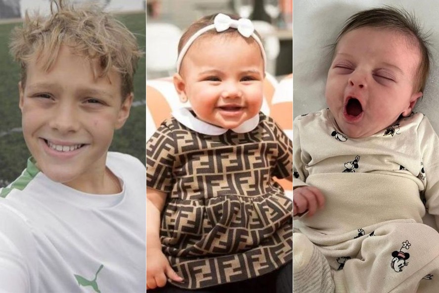 Enquete aponta qual dos três filhos é mais parecido com Neymar; veja resultado