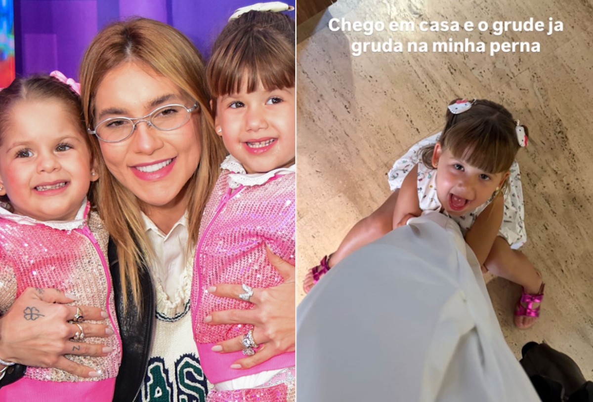 Virginia mostra reação de Maria Flor e Maria Alice ao chegar na casa de mãe  de Vini Jr. no Rio