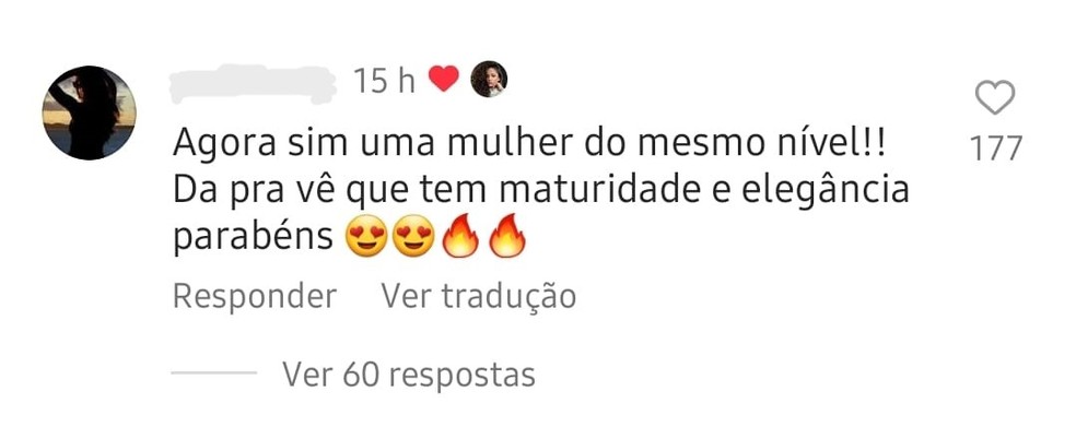 Michele Balsam&atilde;o curte coment&aacute;rio e internautas apontam indireta para Sabrina Sato &mdash; Foto: Reprodu&ccedil;&atilde;o/Instagram