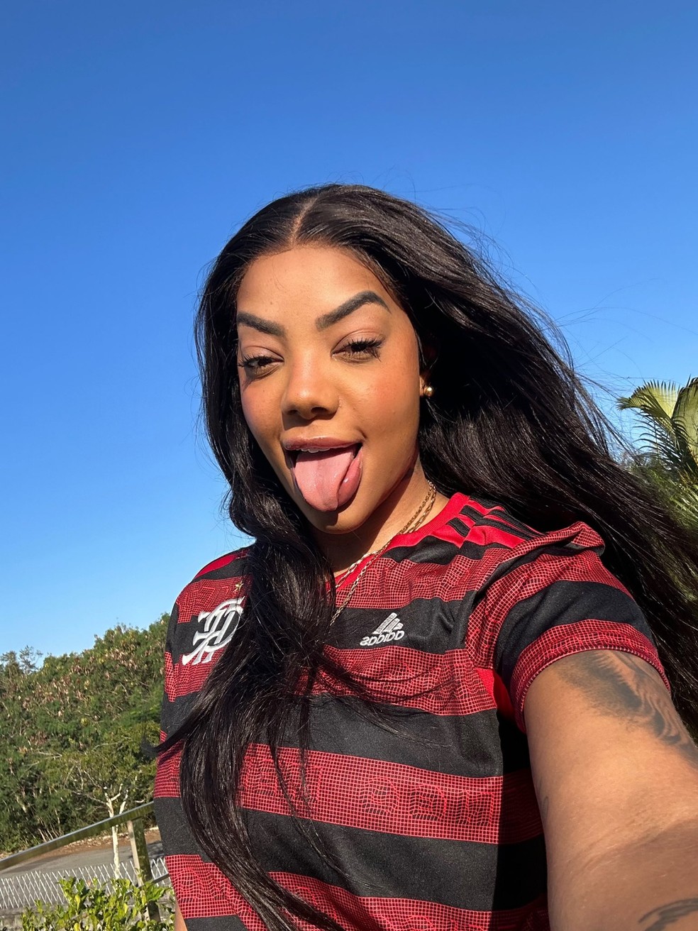 Ludmilla torce pelo Flamengo &mdash; Foto: Reprodu&ccedil;&atilde;o/ Twitter