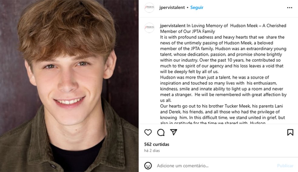 Morre aos 16 anos o ator Hudson Meek, de 'Baby Driver' e 'MacGyver'