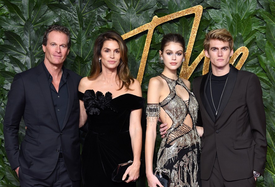 Rande Gerber, Cindy Crawford, Kaia Gerber e Presley Gerber