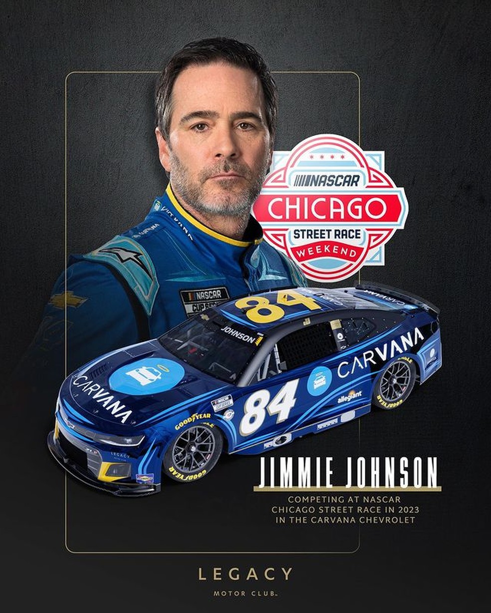 Jimmie Johnson; lenda da NASCAR — Foto: Reprodução Instagram