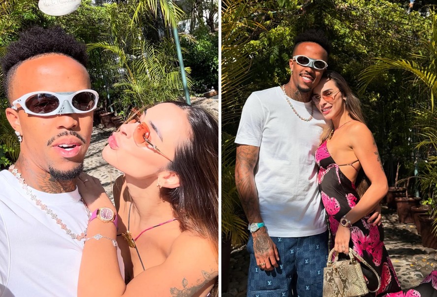 Militão e Tainá Castro posam em clima de romance com acessórios avaliados em R$ 66 mil