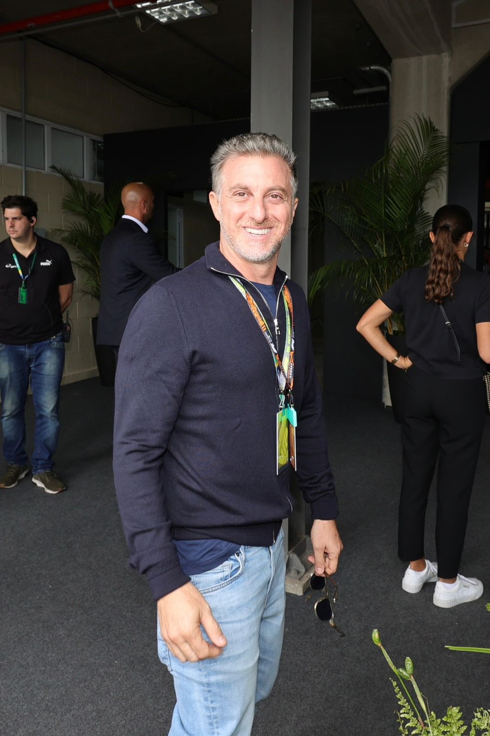 Luciano Huck no GP de F&oacute;rmula 1, em S&atilde;o Paulo &mdash; Foto: Rafael Cusato/Quem