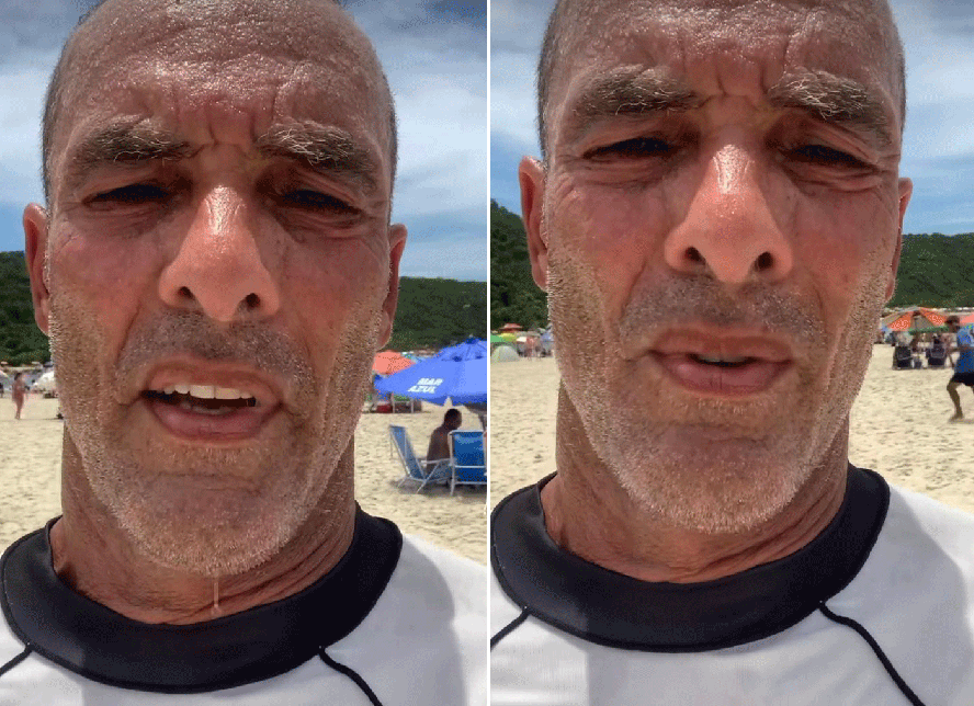Paulo Zulu posta vídeo após correr na areia fofa da praia