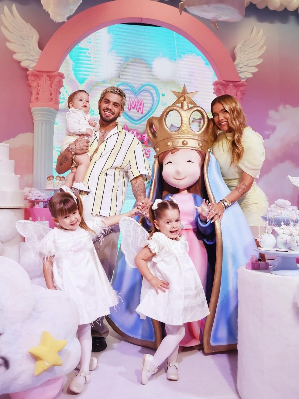 Virginia Fonseca e Zé Felipe celebram 4 anos de Maria Alice — Foto: Reprodução/Instagram Zé Felipe e Virginia Fonseca