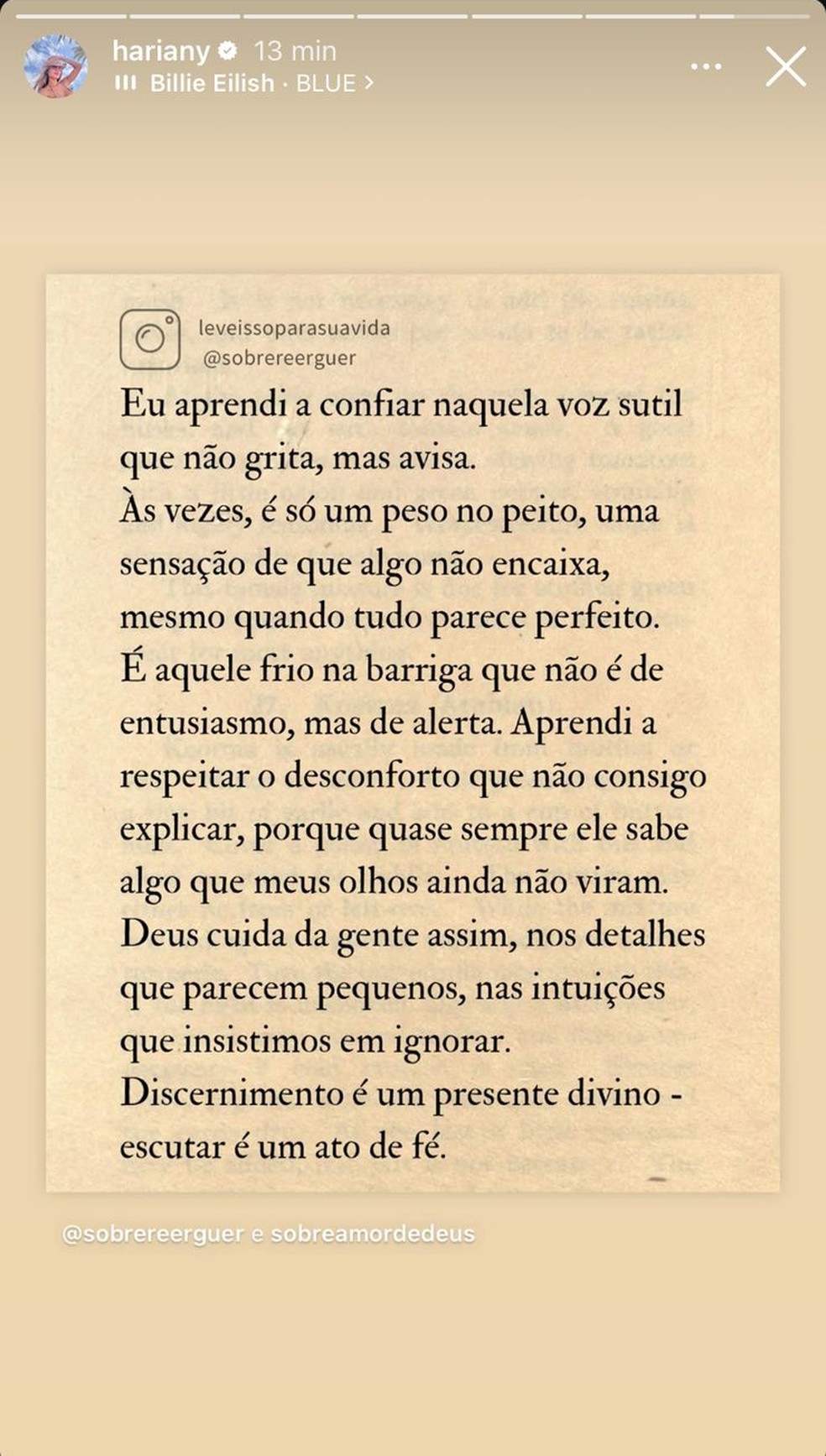 Post de Hariany Almeida — Foto: Reprodução | Instagram