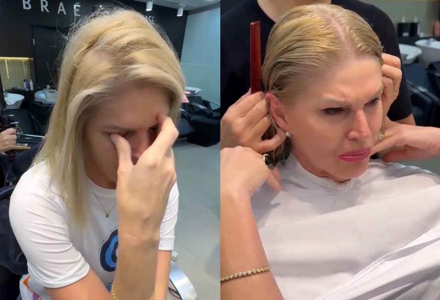 Val Marchiori se emociona ao cortar o cabelo curtinho em meio ao tratamento  de câncer; veja antes e depois