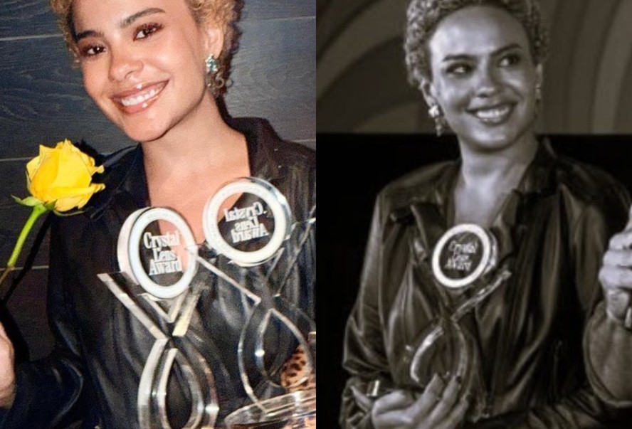 Bella Campos celebra prêmio de filme em festival em Miami
