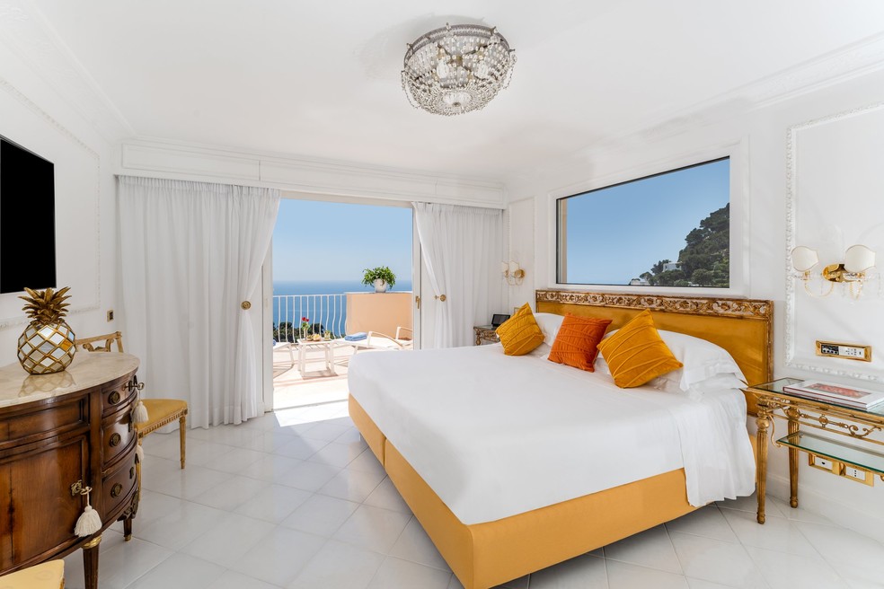 Franciny Elhke e Tony Maleh se hospedam no Grand Hotel Quisisana — Foto: Divulgação