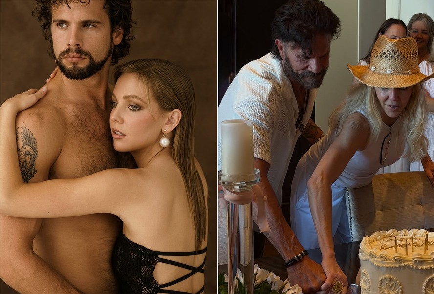 Heather Locklear e o namorado, Lorenzo Lamas, nos anos 1980 e atualmente