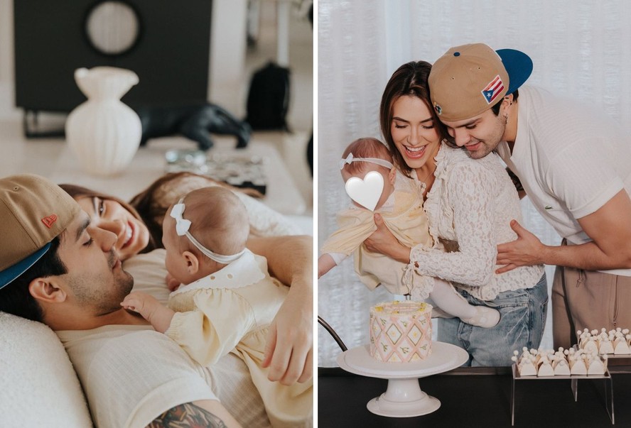 Luan Santana e Jade Magalhães celebram 7 meses da filha Serena