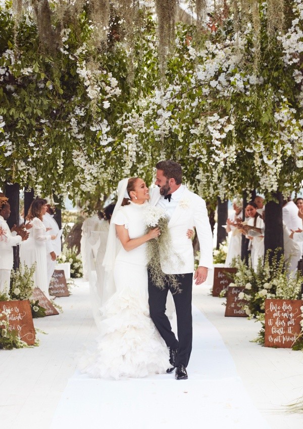 Casamento de Jennifer Lopez e Ben Affleck — Foto: Reprodução/OnTheJlo