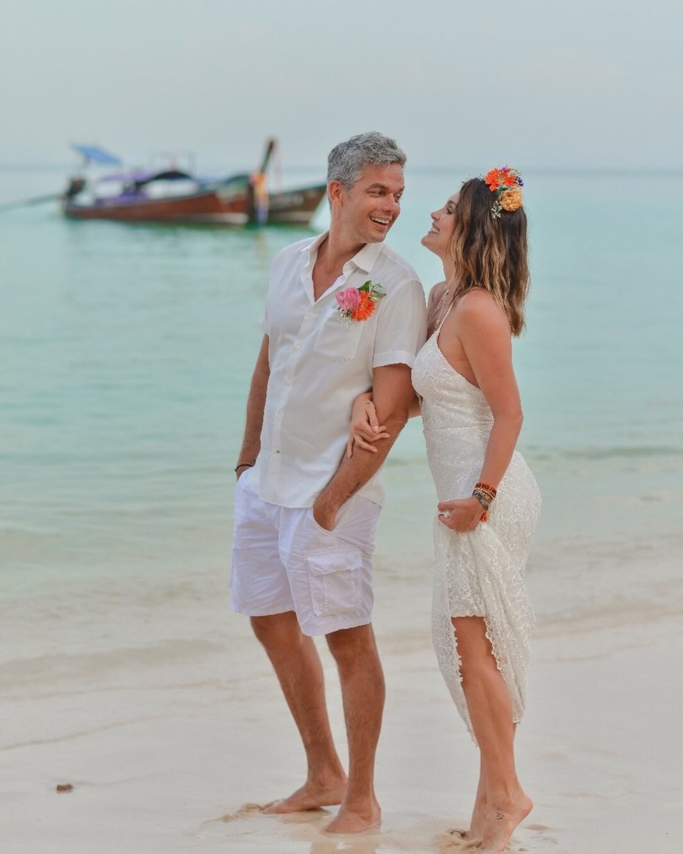Otaviano Costa relembra renovação de votos com Flávia Alessandra às vésperas de 20 anos de casamento — Foto: Reprodução/Instagram