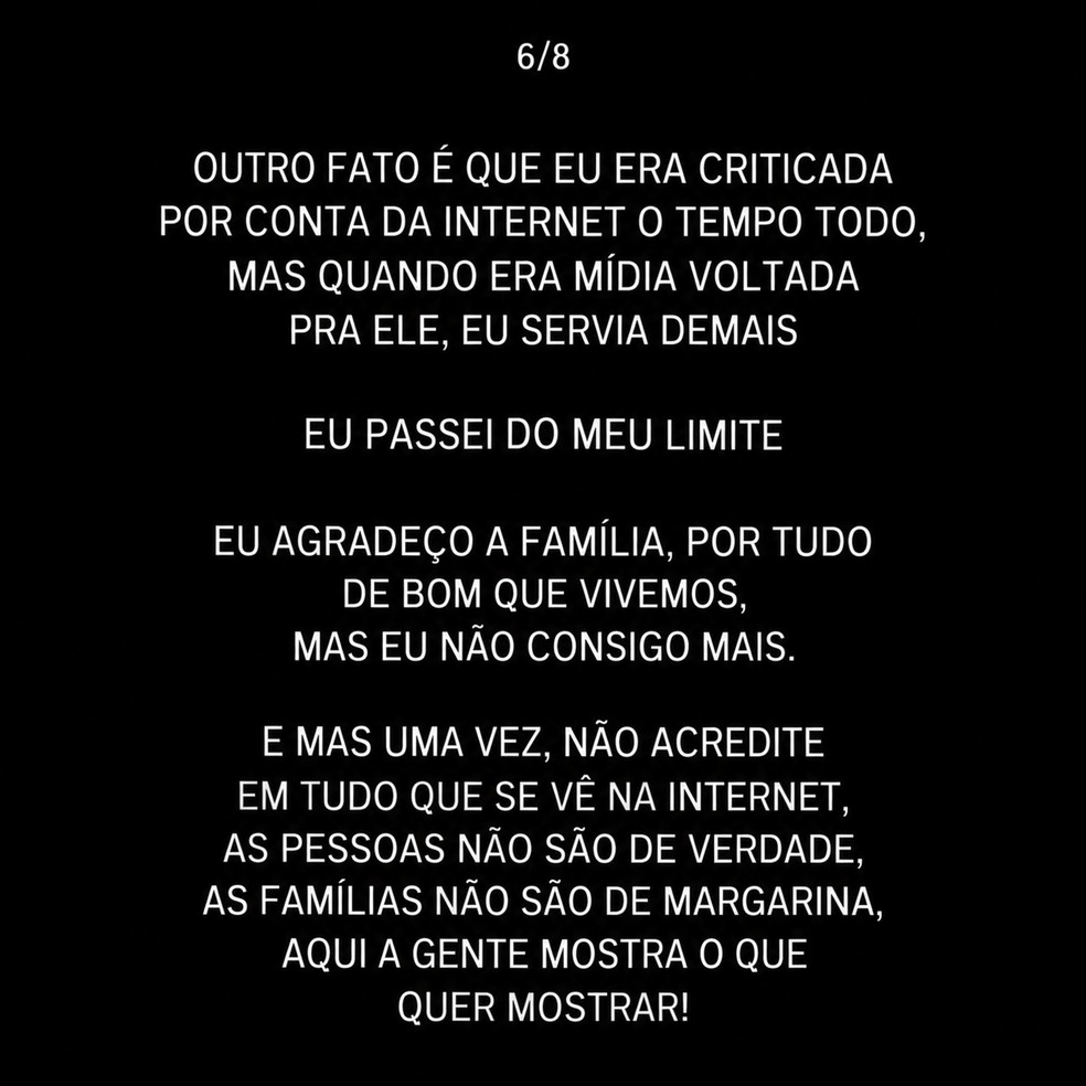 Término de Duda Correa e Thiago Queiroz — Foto: Reprodução/Instagram