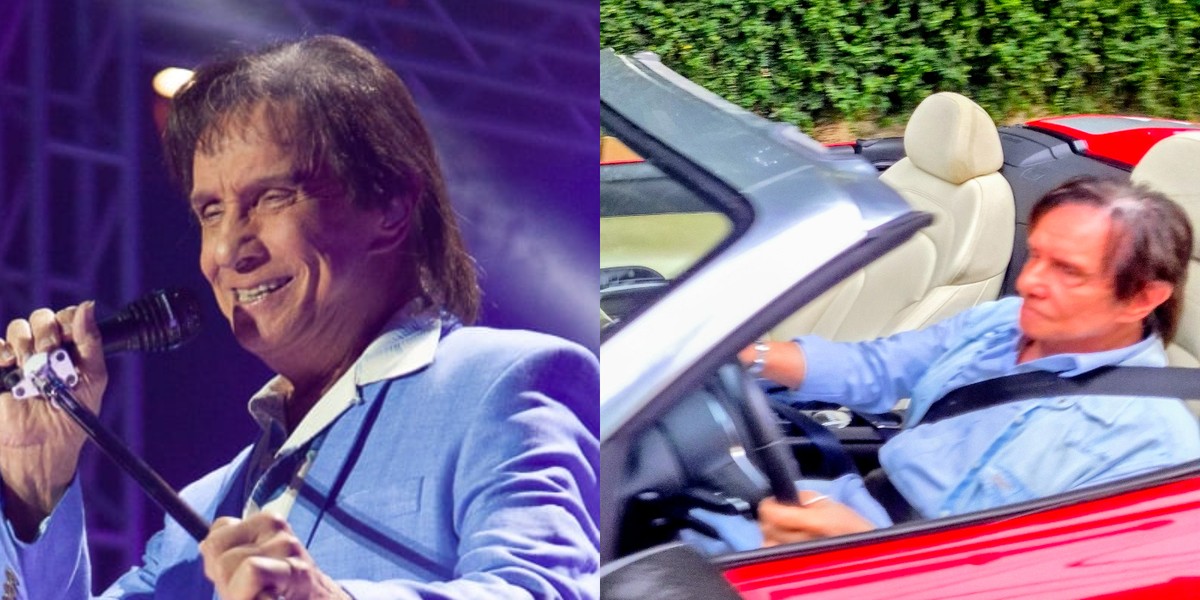Roberto Carlos é clicado em passeio com conversível de R$ 500 mil