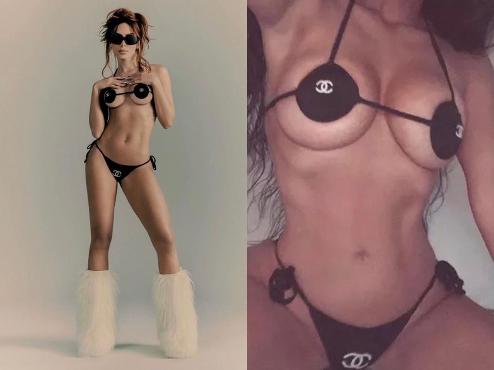 Anitta repete biquíni usado por Kim Kardashian — Foto: Reprodução/Instagram