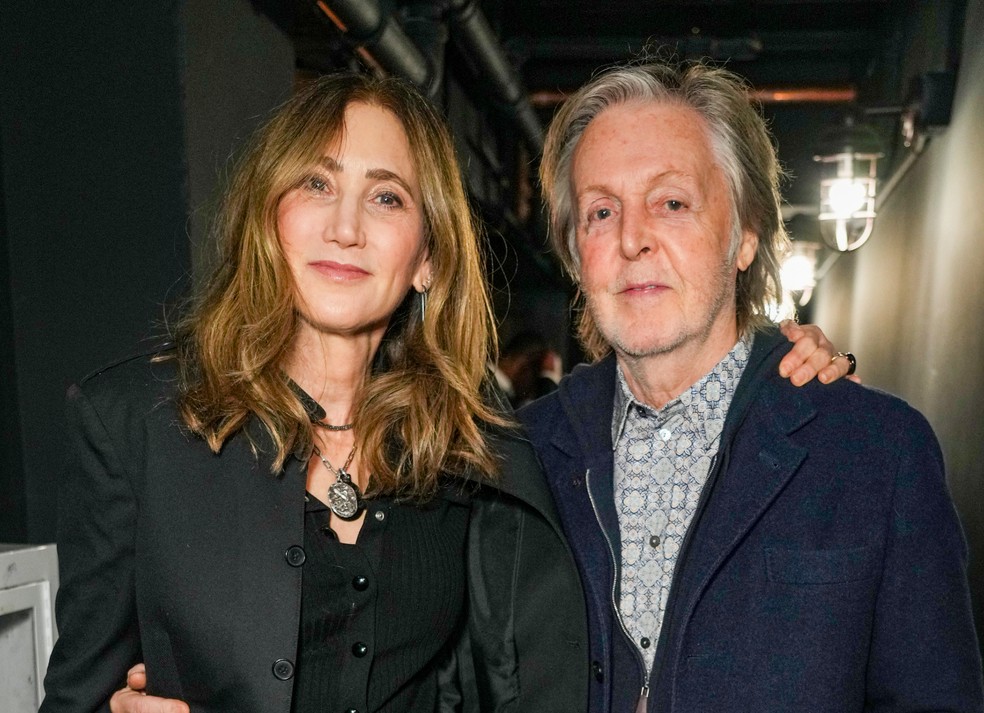 Paul Mccartney e a mulher, Nancy Shevell — Foto: Getty Images