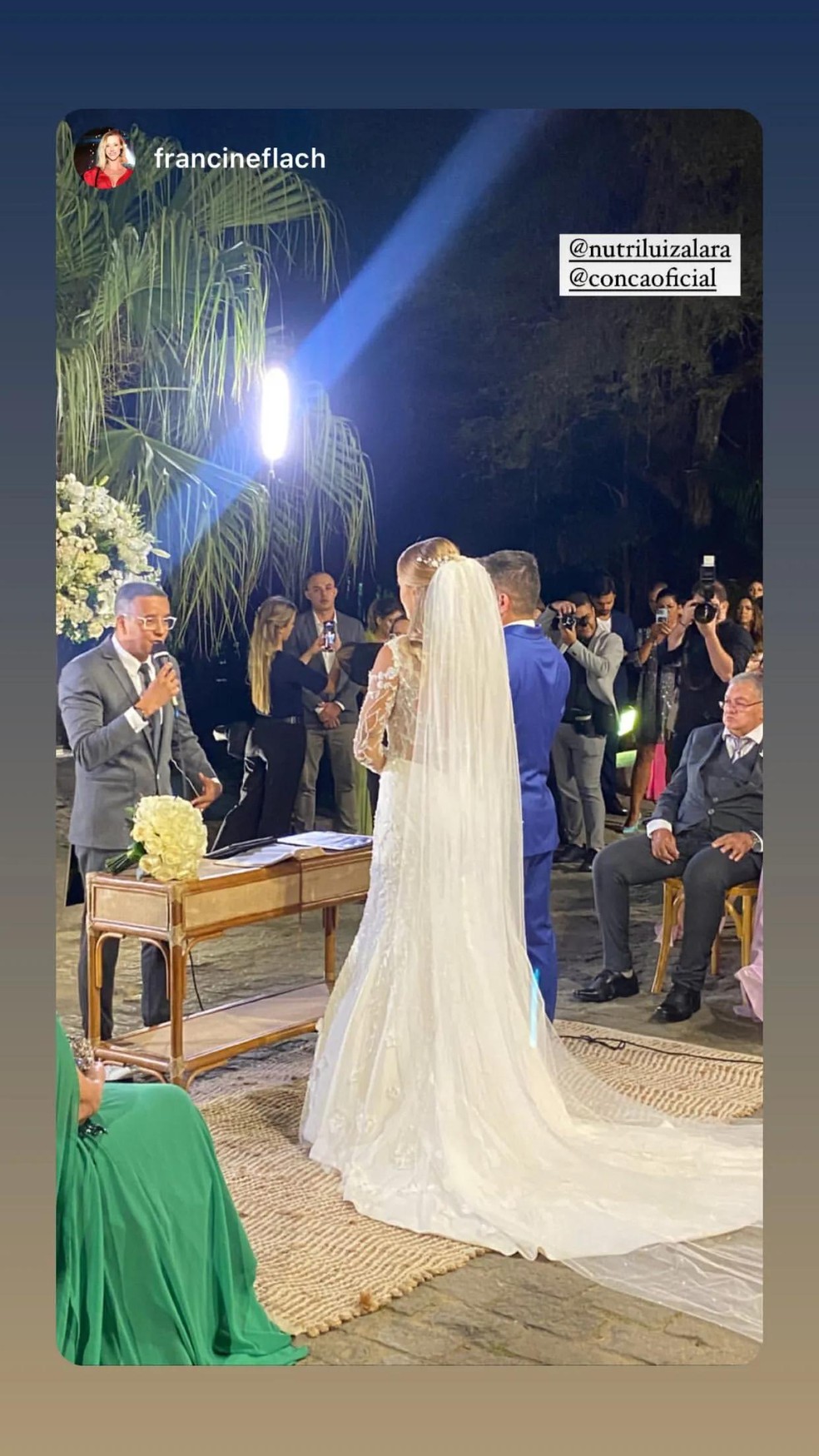 Dario Conca e Luiza Lara se casam no Rio (Foto: Reprodução Instagram) — Foto: Quem