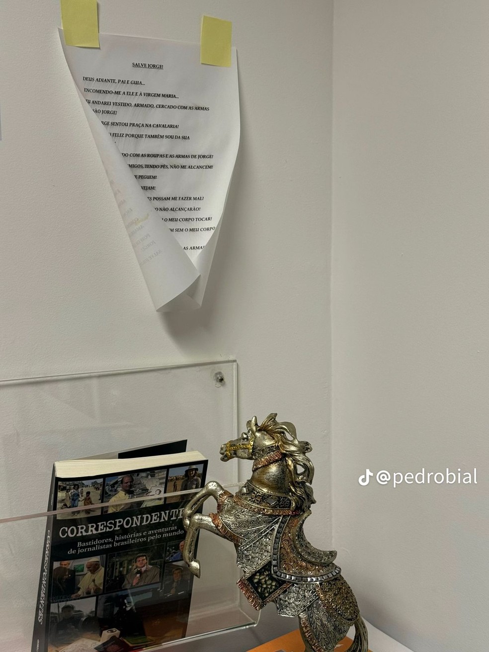 Pedro Bial mostra itens em sua casa — Foto: Reprodução/Instagram